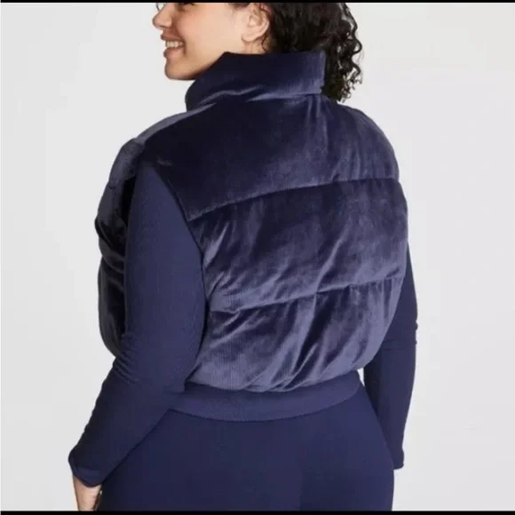 PINK
RIB VELOUR CROP PUFFER VEST - Picture 4 of 7